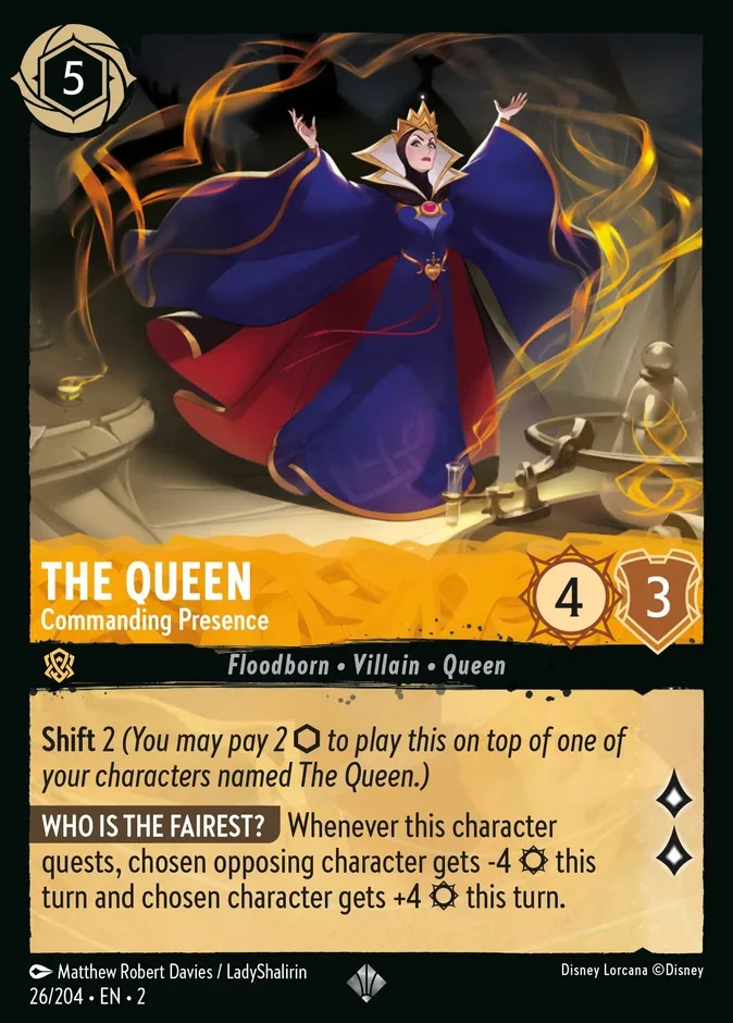 The Queen #26 Rise of the Floodborn Disney Lorcana card