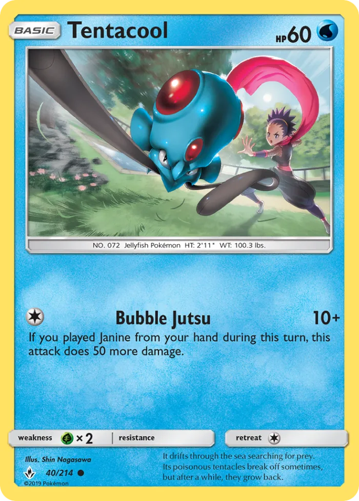 Tentacool #40 Unbroken Bonds Pokemon card