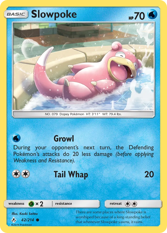 Slowpoke #42 Unbroken Bonds Pokemon card