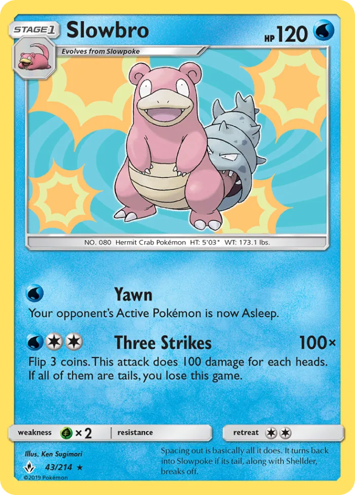 Slowbro #43 Unbroken Bonds Pokemon card