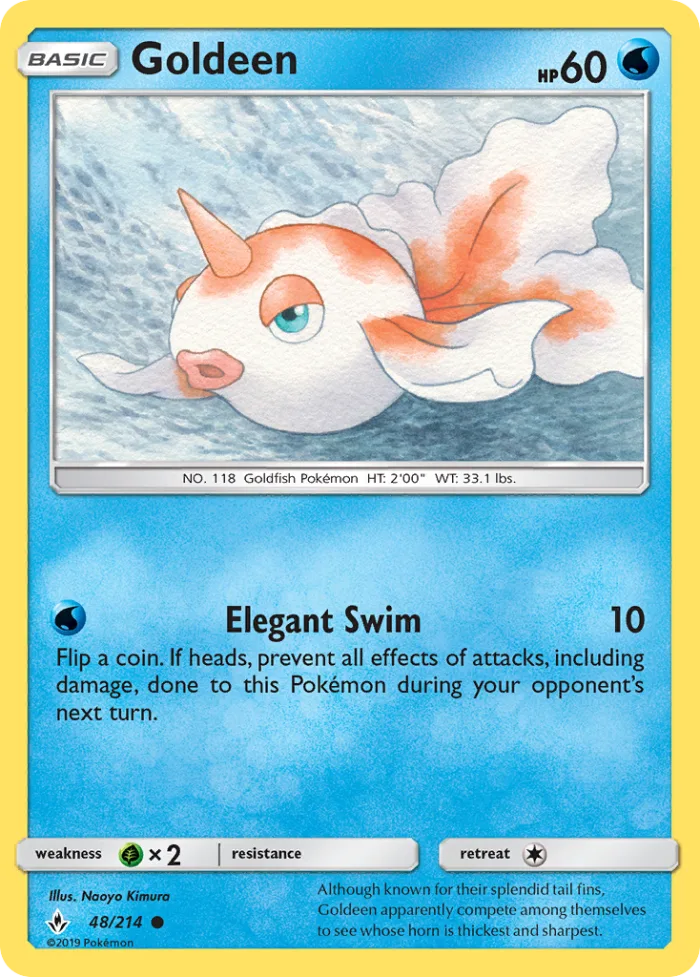 Goldeen #48 Unbroken Bonds Pokemon card