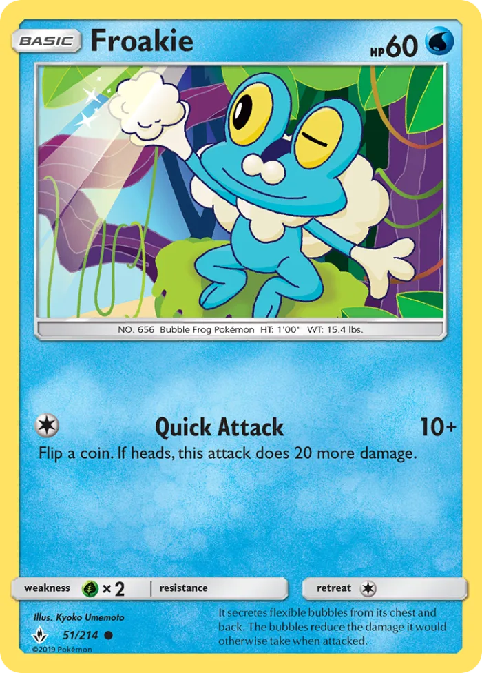 Froakie #51 Unbroken Bonds Pokemon card