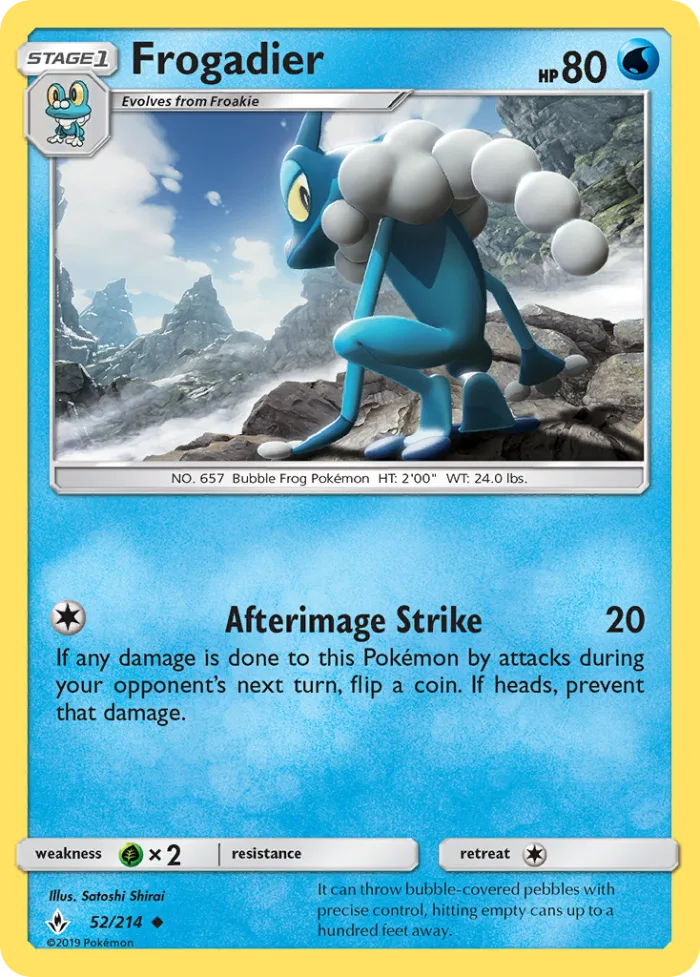 Frogadier #52 Unbroken Bonds Pokemon card