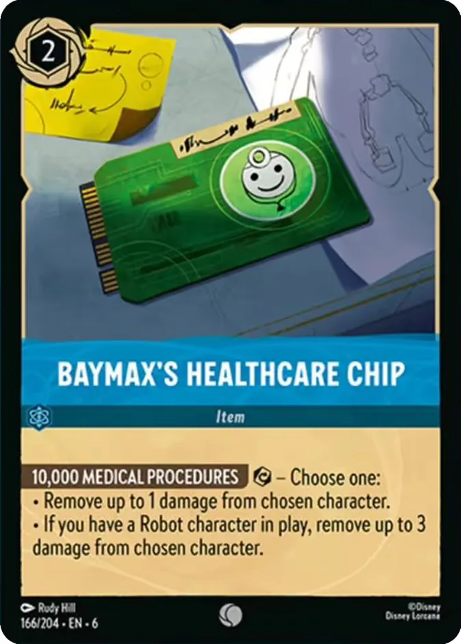 Baymax's Healthcare Chip #166 Azurite Sea Disney Lorcana card