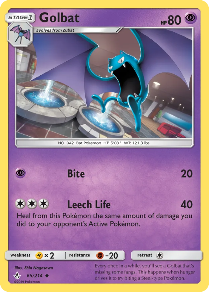 Golbat #65 Unbroken Bonds Pokemon card