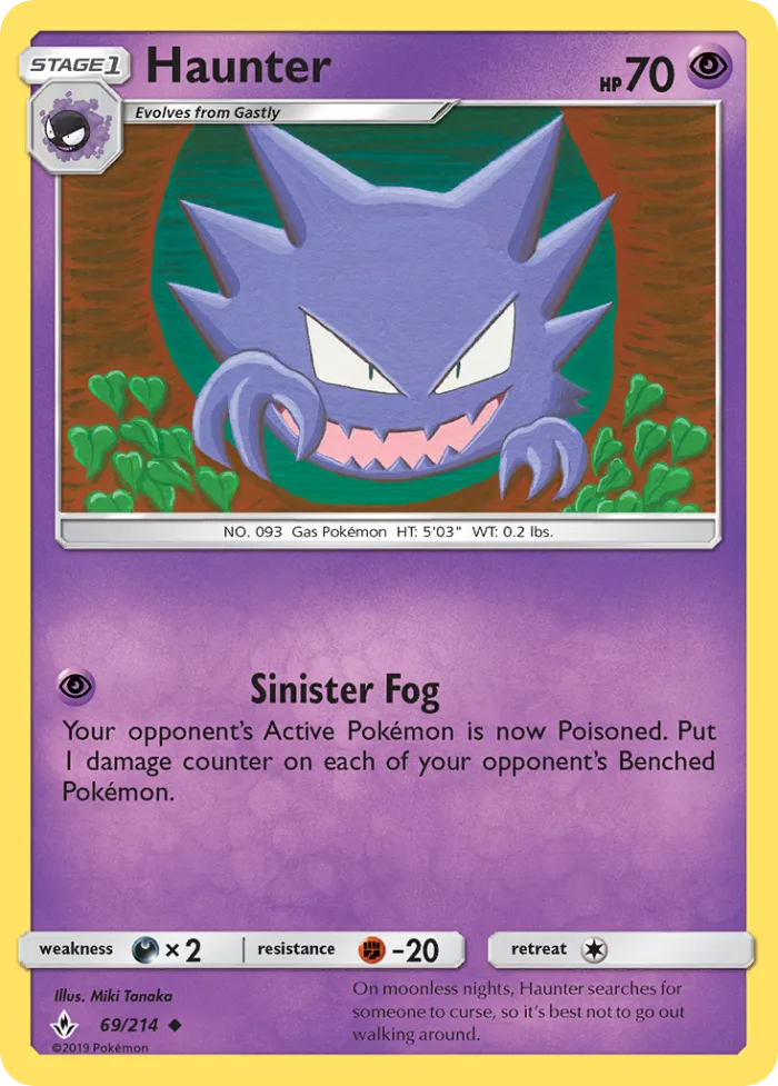 Haunter #69 Unbroken Bonds Pokemon card