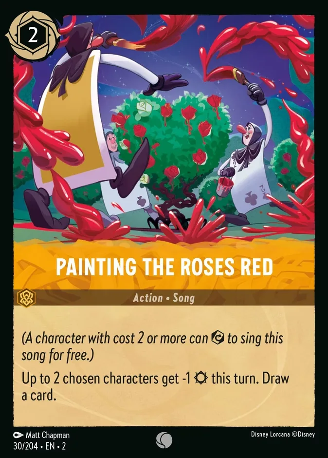 Painting the Roses Red #30 Rise of the Floodborn Disney Lorcana card