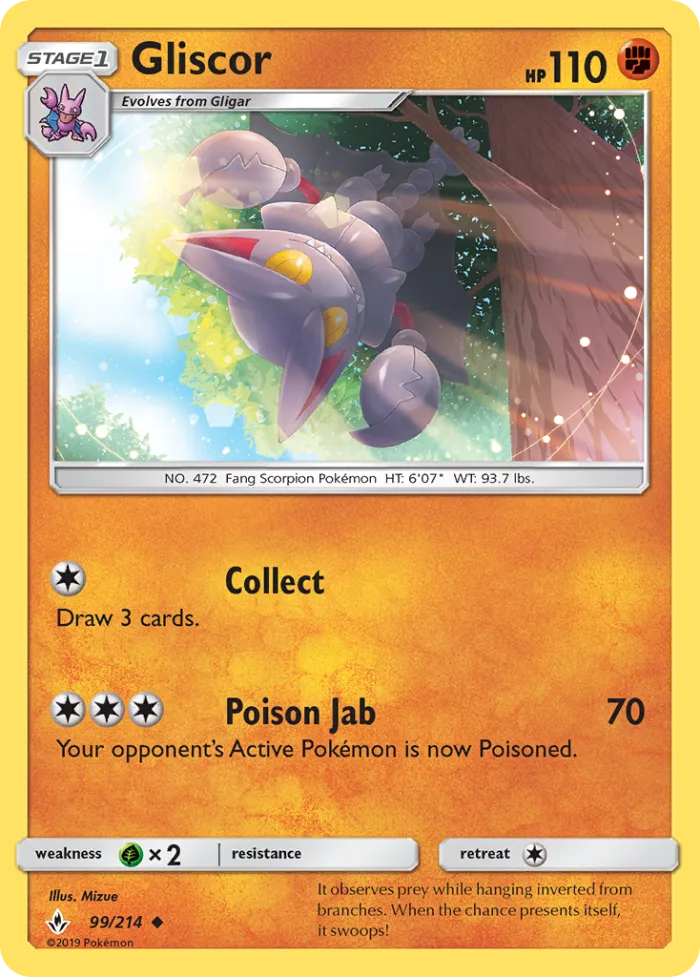 Gliscor #99 Unbroken Bonds Pokemon card