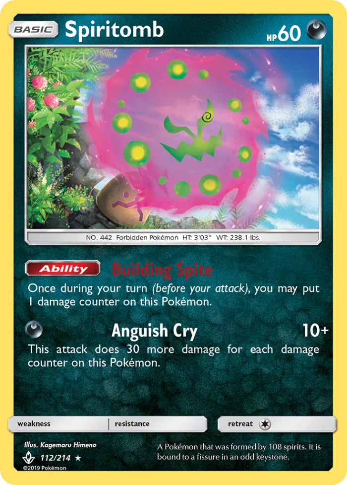 Spiritomb #112 Unbroken Bonds Pokemon card