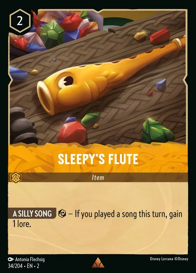 Sleepy's Flute #34 Rise of the Floodborn Disney Lorcana card