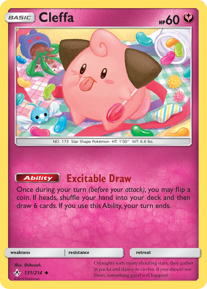 Cleffa #131 Unbroken Bonds Pokemon card
