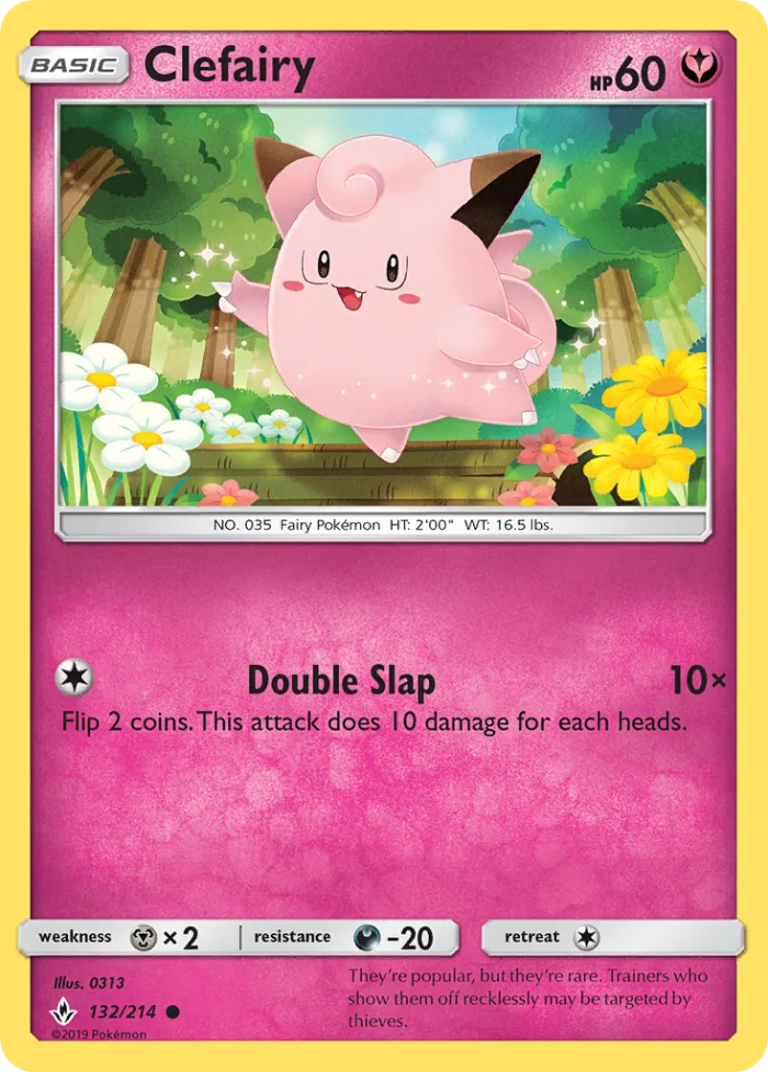 Clefairy #132 Unbroken Bonds Pokemon card