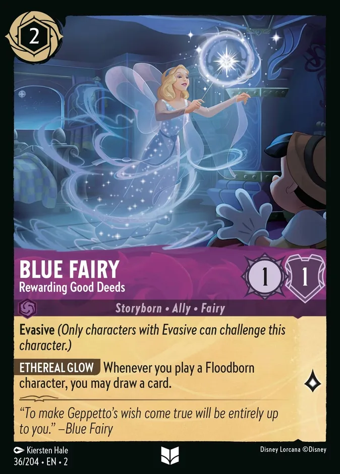 Blue Fairy #36 Rise of the Floodborn Disney Lorcana card