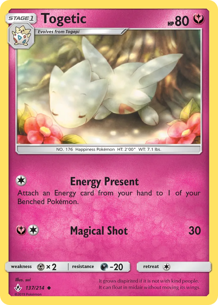 Togetic #137 Unbroken Bonds Pokemon card