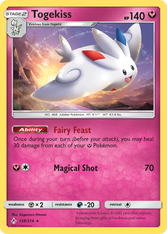 Togekiss #138 Unbroken Bonds Pokemon card