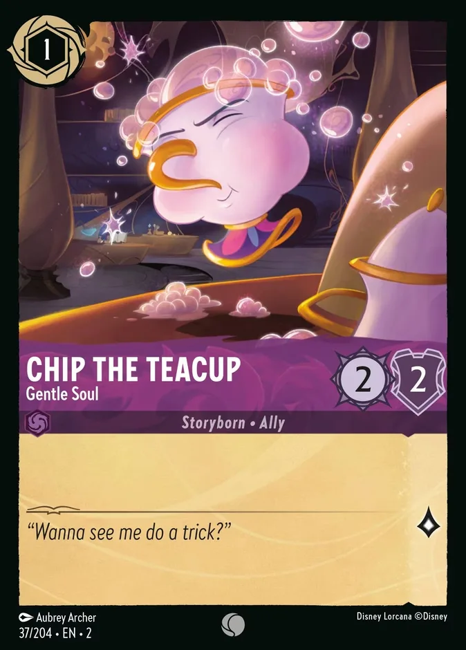 Chip the Teacup #37 Rise of the Floodborn Disney Lorcana card