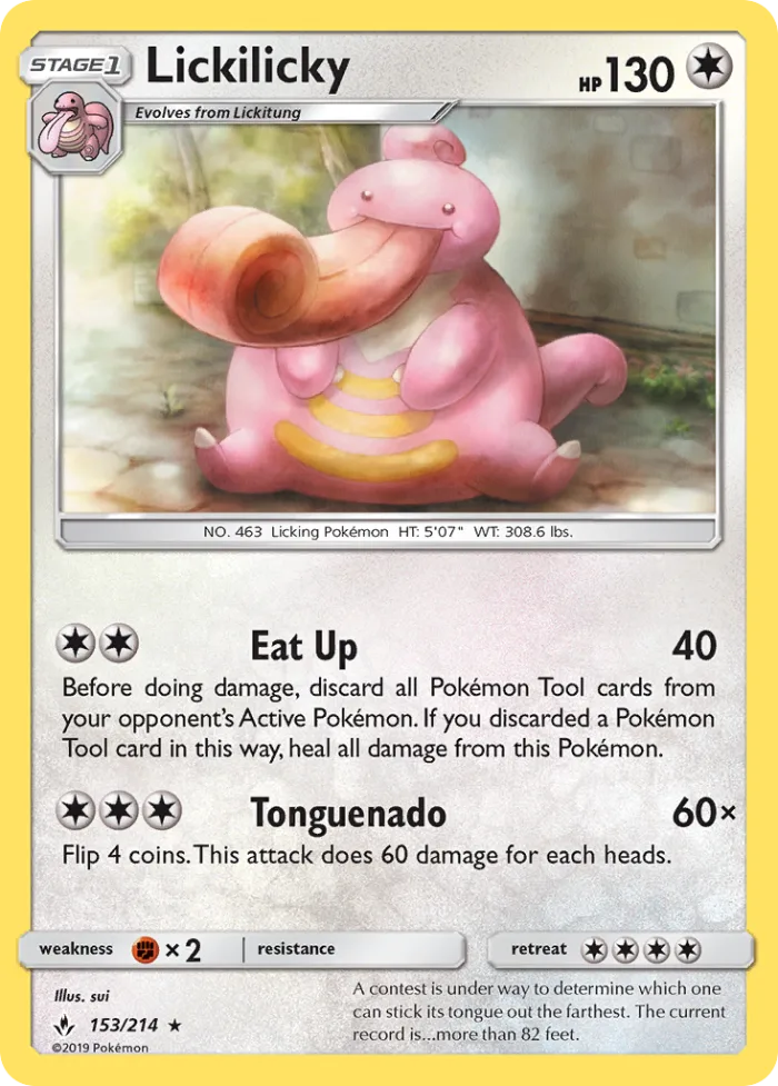Lickilicky #153 Unbroken Bonds Pokemon card