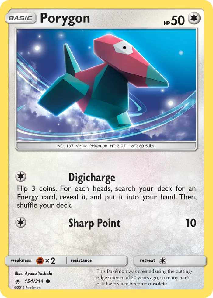 Porygon #154 Unbroken Bonds Pokemon card