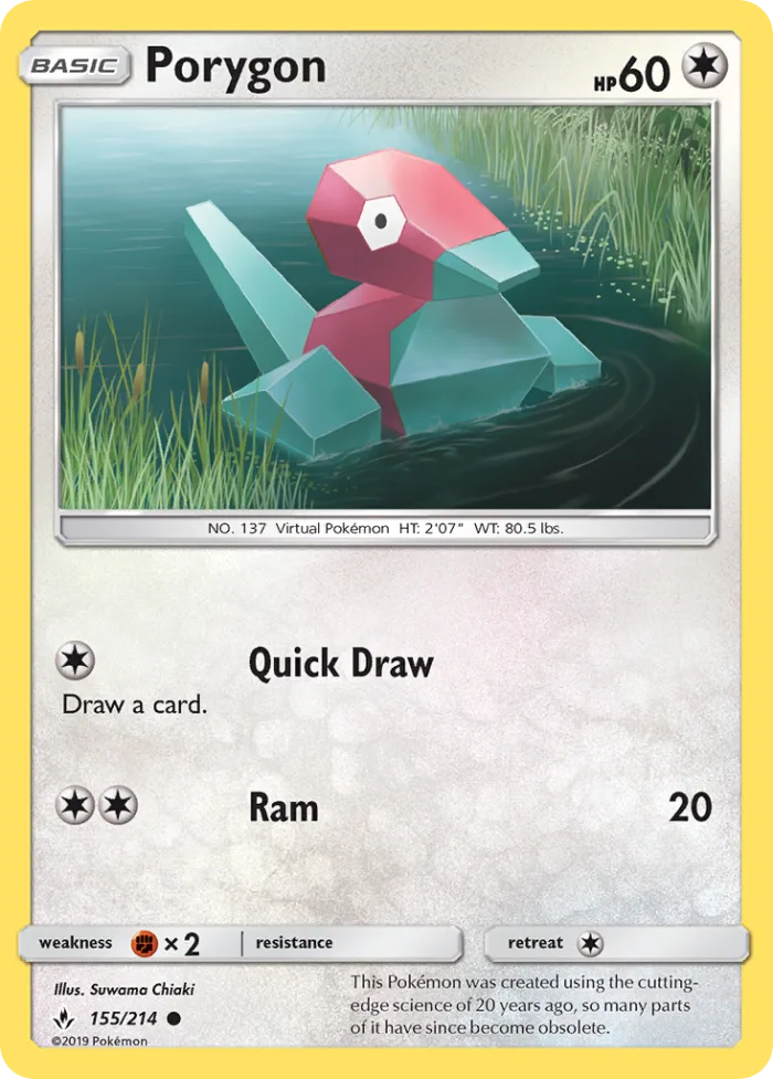 Porygon #155 Unbroken Bonds Pokemon card