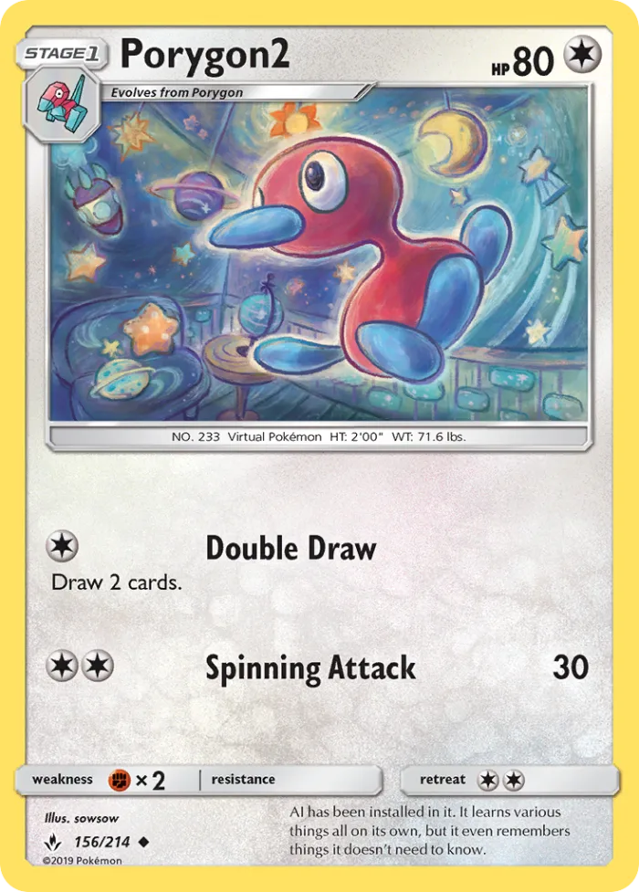 Porygon2 #156 Unbroken Bonds Pokemon card