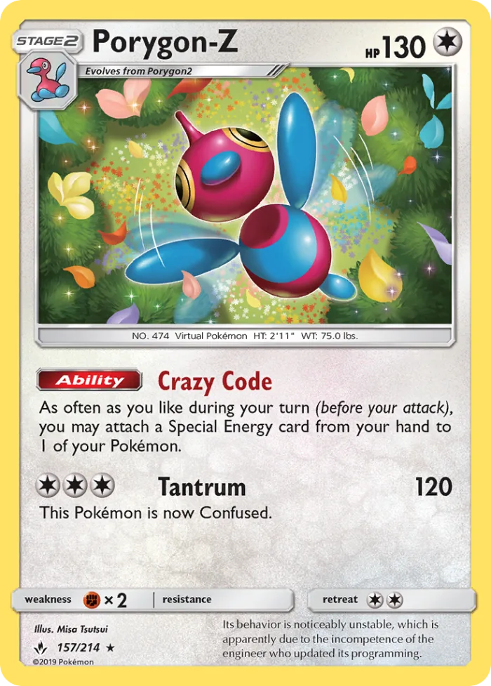 Porygon-Z #157 Unbroken Bonds Pokemon card