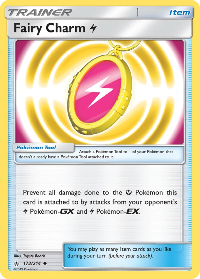 Fairy Charm Lightning #172 Unbroken Bonds Pokemon card