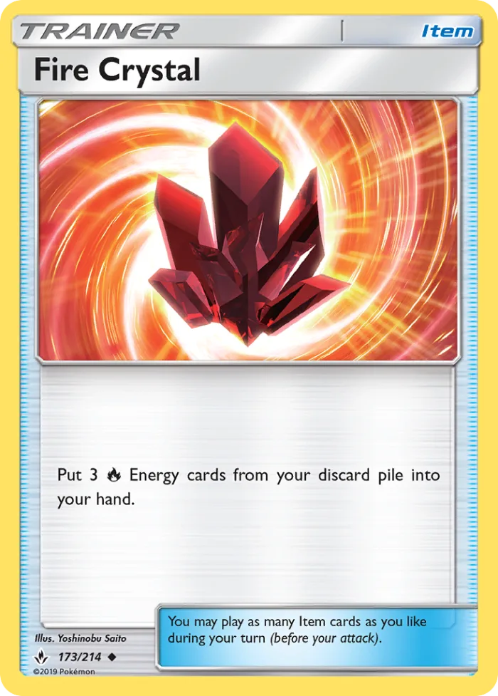 Fire Crystal #173 Unbroken Bonds Pokemon card