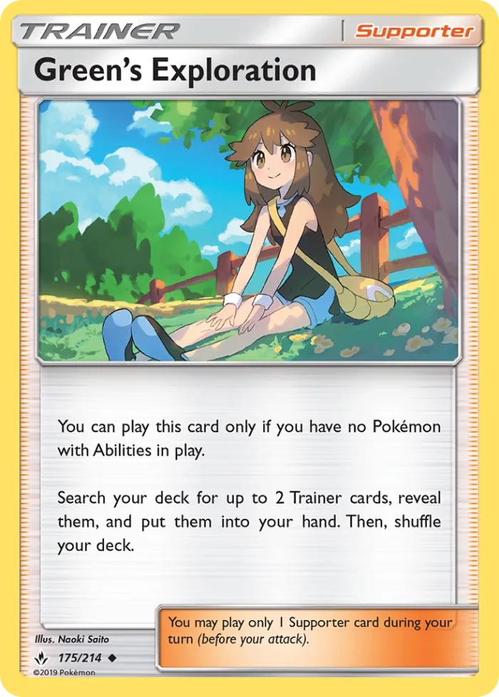 Green's Exploration #175 Unbroken Bonds Pokemon card
