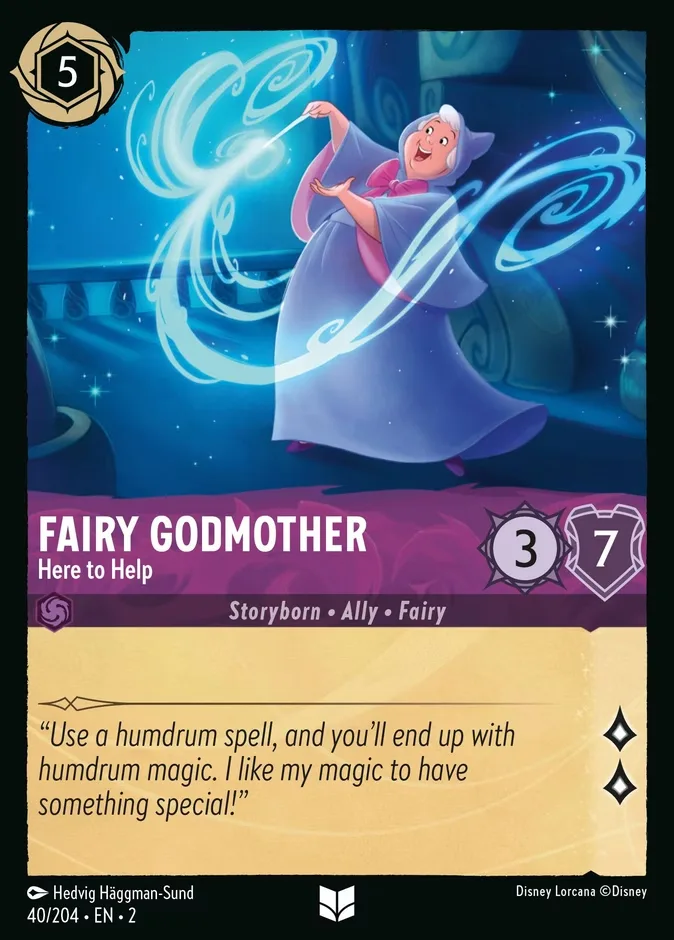 Fairy Godmother #40 Rise of the Floodborn Disney Lorcana card