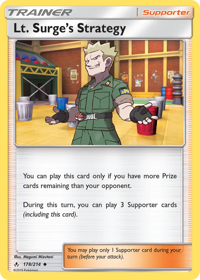 Lt. Surge's Strategy #178 Unbroken Bonds Pokemon card