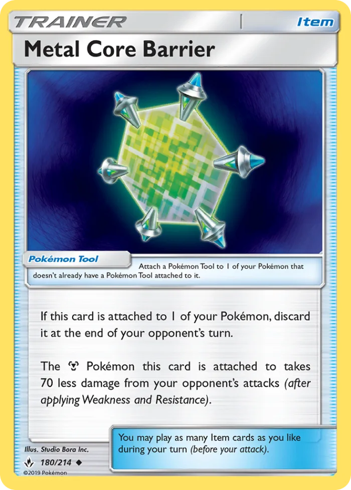 Metal Core Barrier #180 Unbroken Bonds Pokemon card