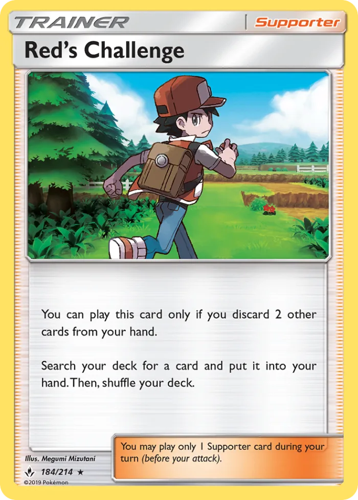Red's Challenge #184 Unbroken Bonds Pokemon card