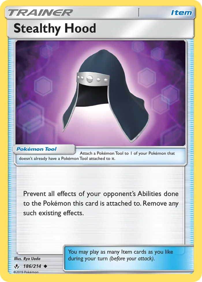 Stealthy Hood #186 Unbroken Bonds Pokemon card