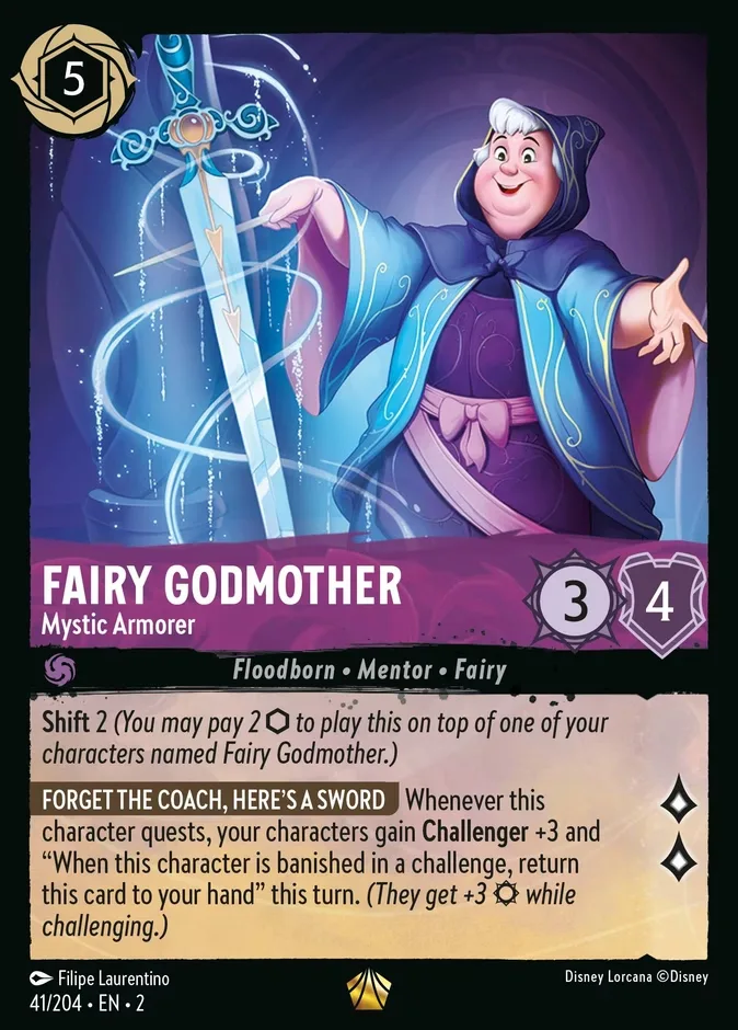 Fairy Godmother #41 Rise of the Floodborn Disney Lorcana card