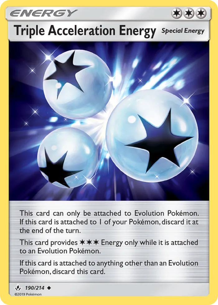 Triple Acceleration Energy #190 Unbroken Bonds Pokemon card