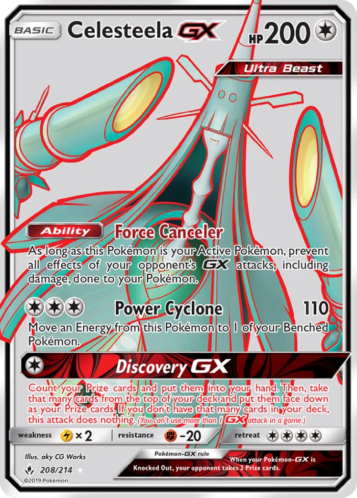 Celesteela-GX #208 Unbroken Bonds Pokemon card