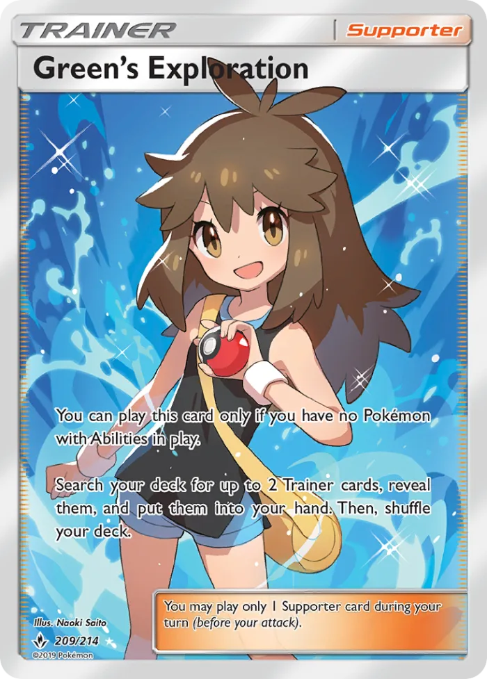 Green's Exploration #209 Unbroken Bonds Pokemon card