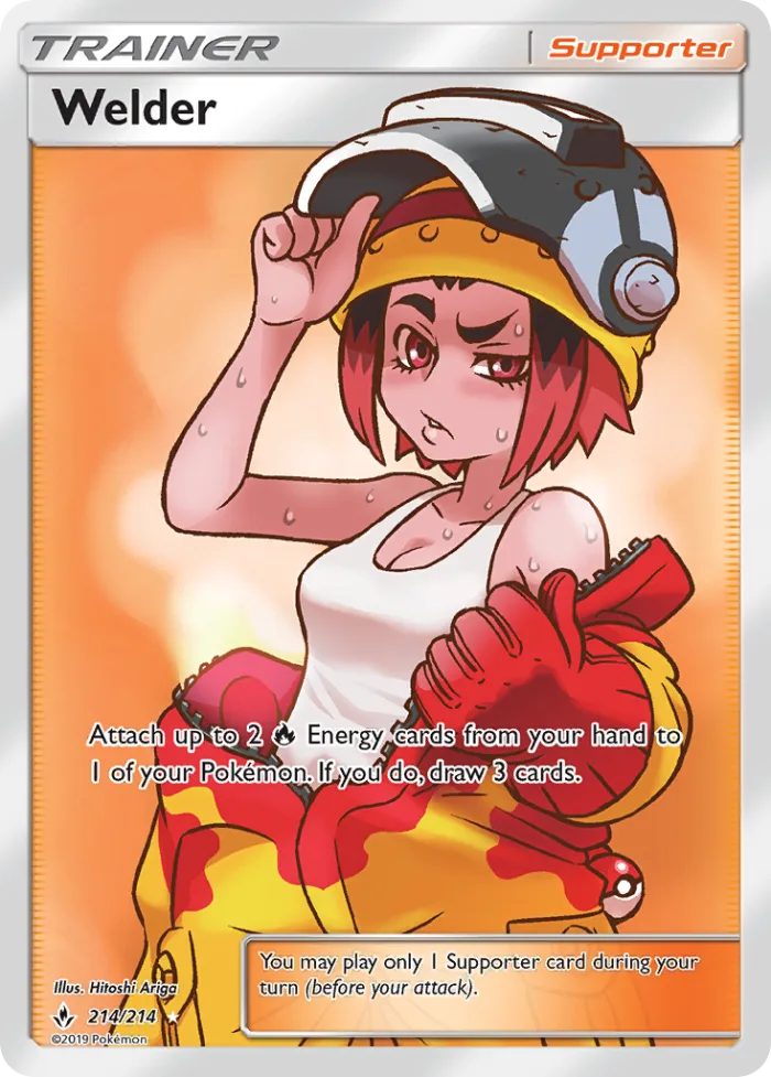 Welder #214 Unbroken Bonds Pokemon card