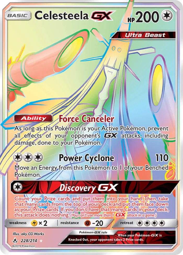 Celesteela-GX #228 Unbroken Bonds Pokemon card