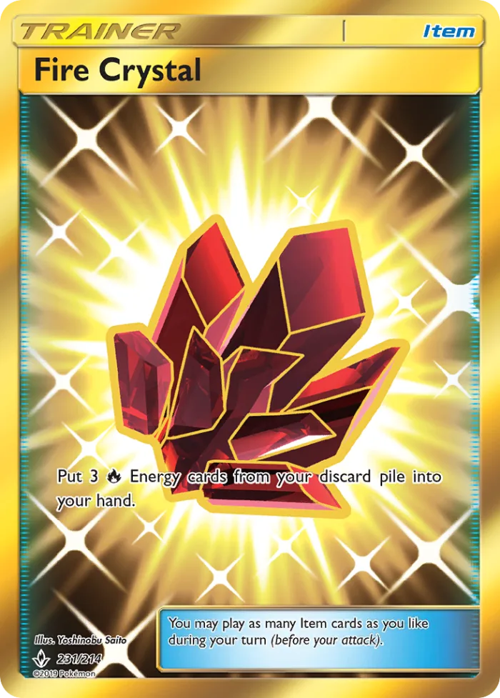 Fire Crystal #231 Unbroken Bonds Pokemon card