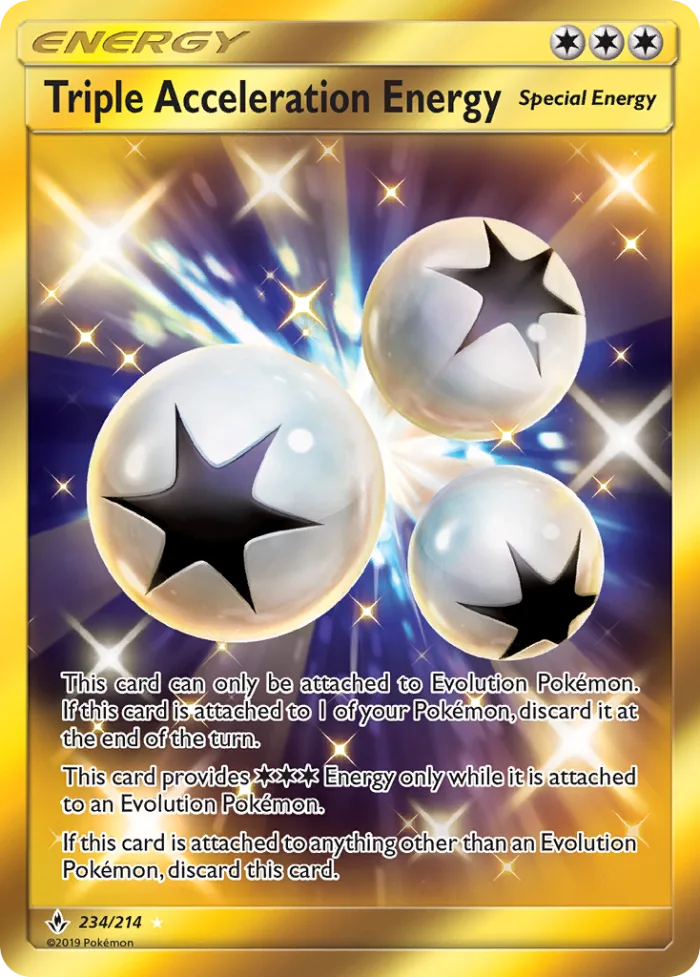 Triple Acceleration Energy #234 Unbroken Bonds Pokemon card