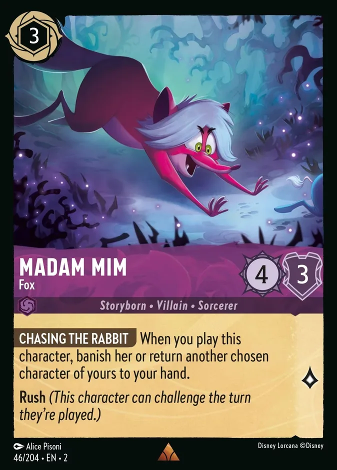 Madam Mim #46 Rise of the Floodborn Disney Lorcana card