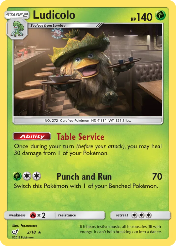 Ludicolo #2 Detective Pikachu Pokemon card