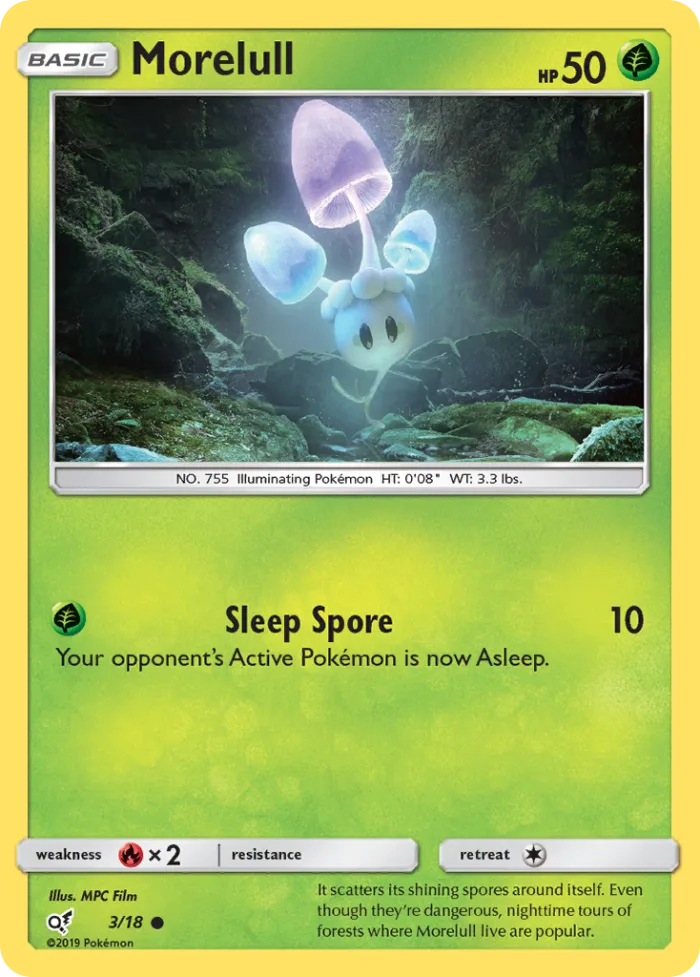 Morelull #3 Detective Pikachu Pokemon card
