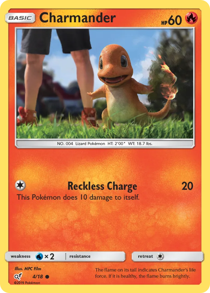 Charmander #4 Detective Pikachu Pokemon card
