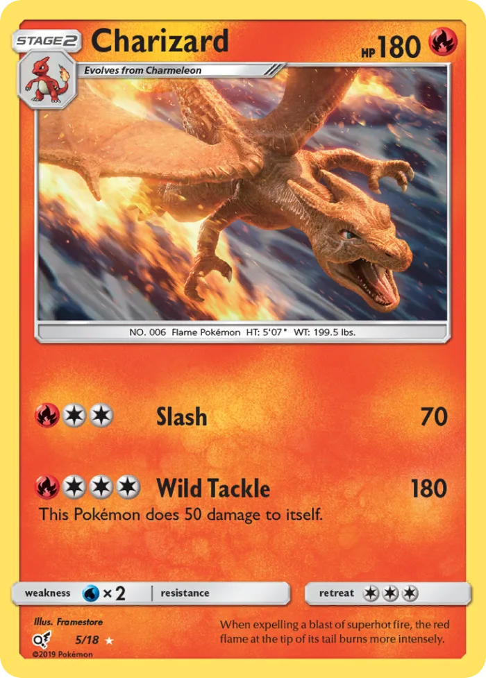 Charizard #5 Detective Pikachu Pokemon card