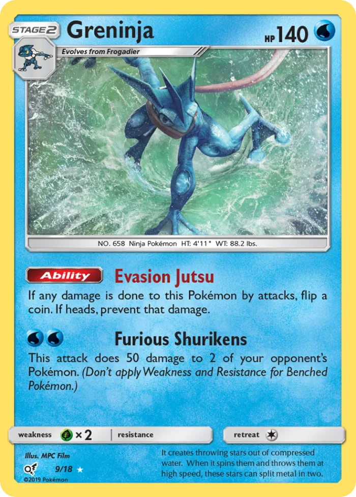 Greninja #9 Detective Pikachu Pokemon card