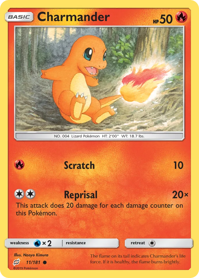 Charmander #11 Team Up Pokemon card