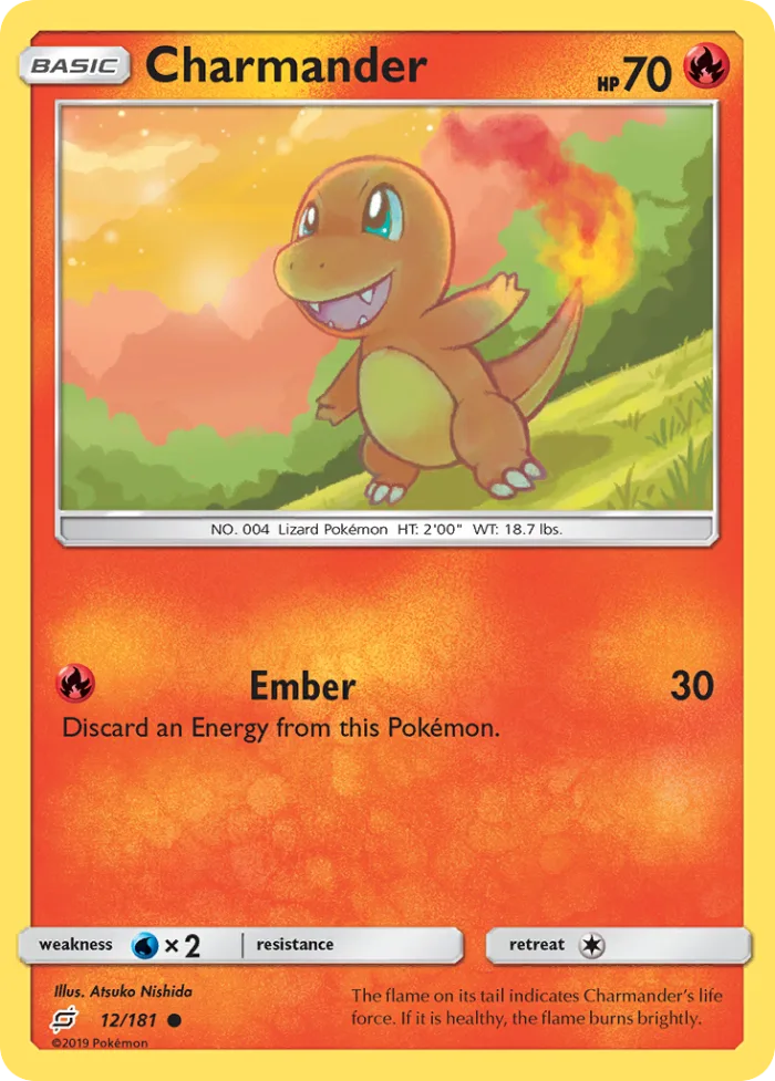 Charmander #12 Team Up Pokemon card