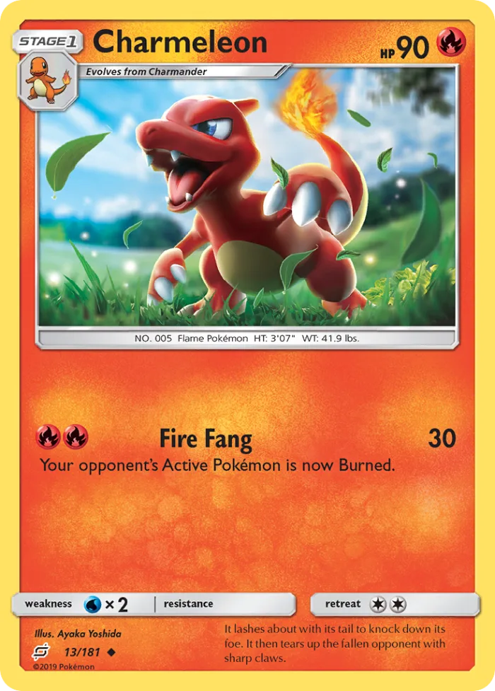 Charmeleon #13 Team Up Pokemon card
